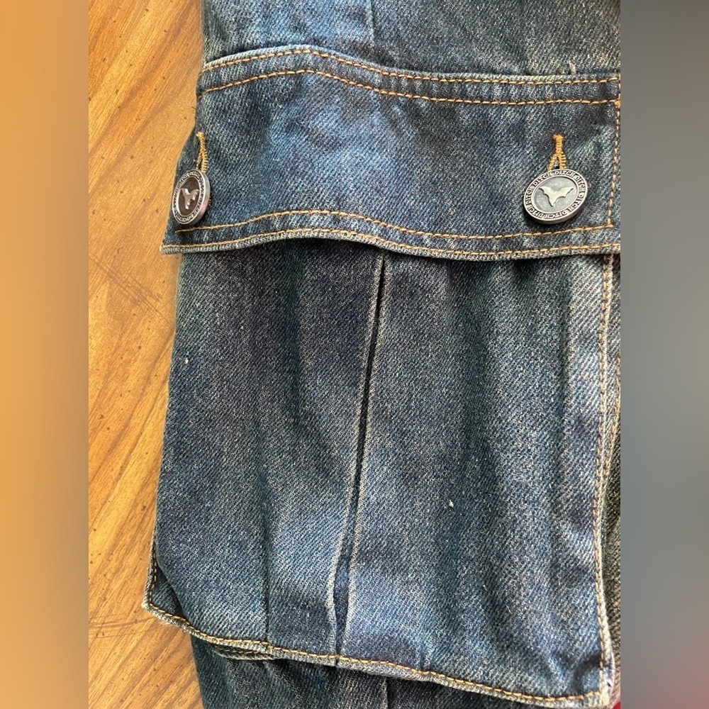 Ditch Denim Cargos Blue Straight Baggy Distresses Sz 34 X 34 — image 8 of 8